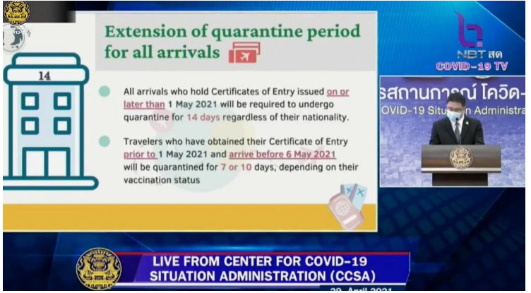 Thailand Kembali Berlakukan Karantina 14 Hari Bagi Pendatang Asing